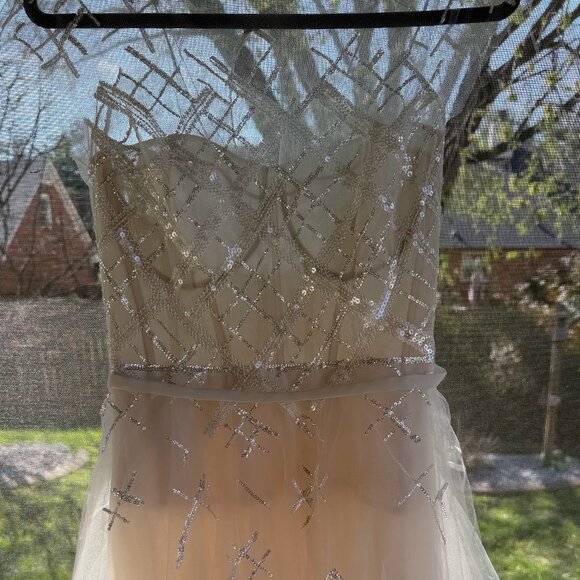 MIRA ZWILLINGER Wedding Dress ~ FLAW see last photos $10,000 Dress - Picture 14 of 16